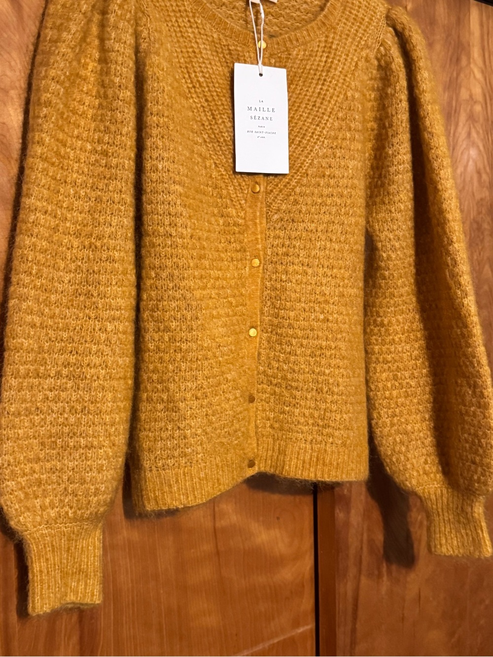Sézane Solena Honey Cardigan Sweater Jumper Button Up - Picture 5 of 8